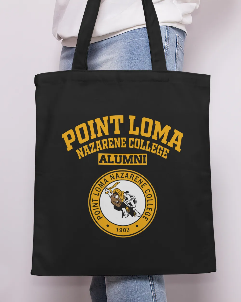Point Loma Nazarene College LGO Tote Bag - Printed in the EU black onesize