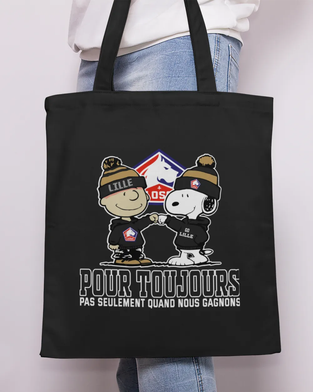 Lille OSC not just we win FRA Tote Bag - Printed in the EU black onesize