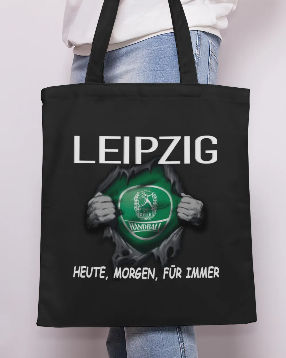 SC DHfK Leipzig Today forever GER Tote Bag - Printed in the EU black onesize