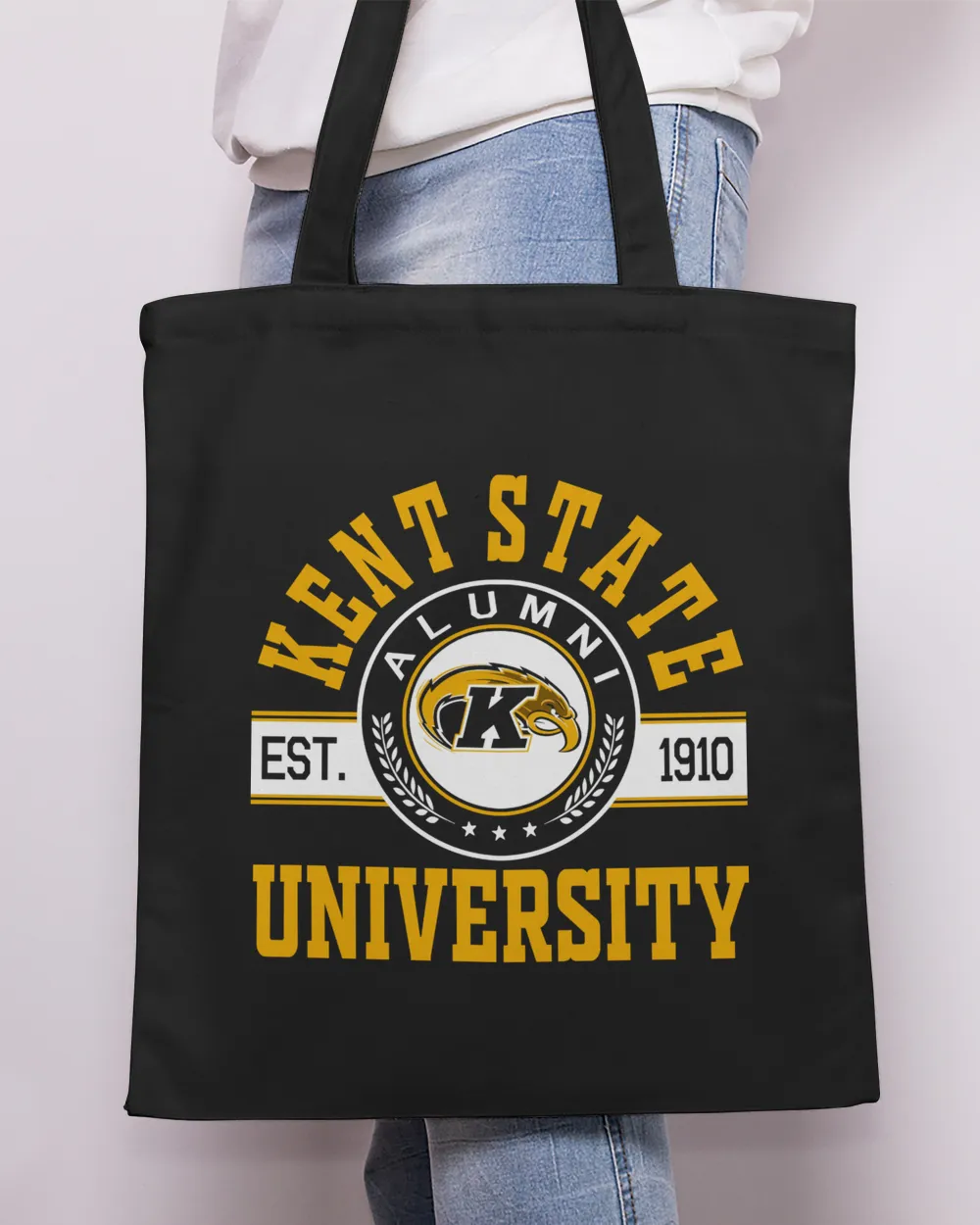 Kent State University Lgo2 Tote Bag - Printed in the EU black onesize