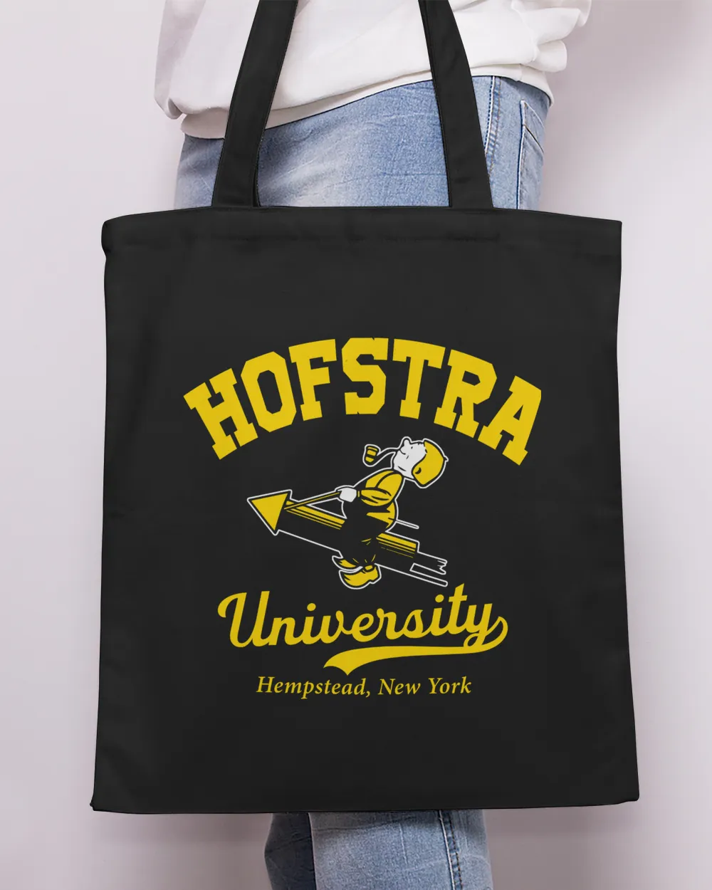 Hofstra Uni NY Motto Tote Bag - Printed in the EU black onesize