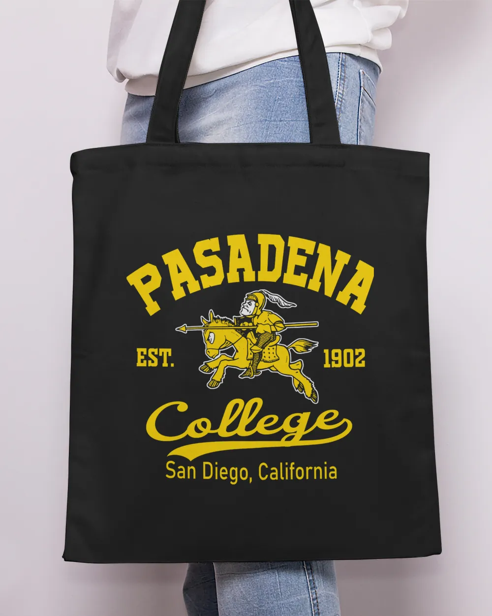 Pasadena CL CA Motto Tote Bag - Printed in the EU black onesize