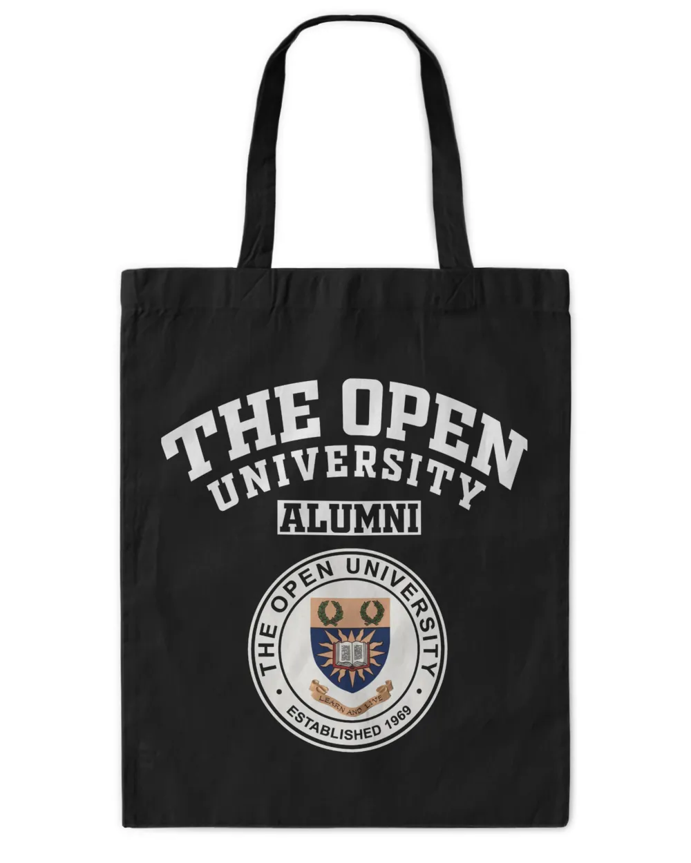 The Open Uni UK LGO Tote Bag - Printed in the EU black onesize