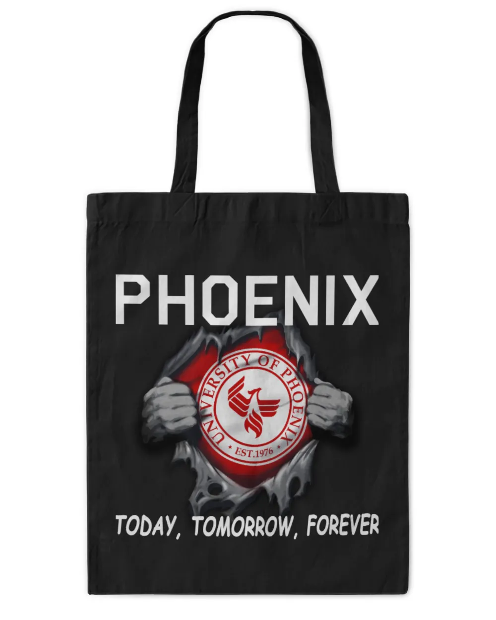University of Phoenix Today forever US Tote Bag - Printed in the EU black onesize