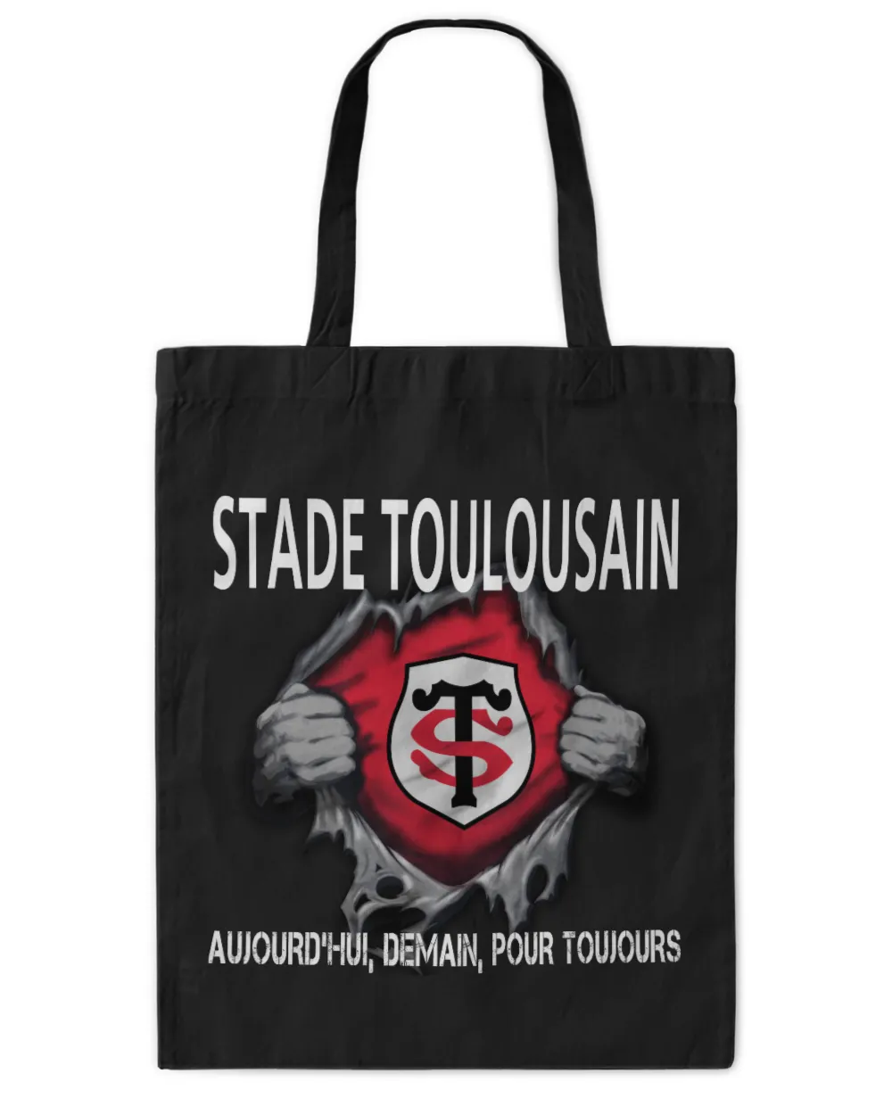 Stade Toulousain rugby Today forever FRA 2 Tote Bag - Printed in the EU black onesize