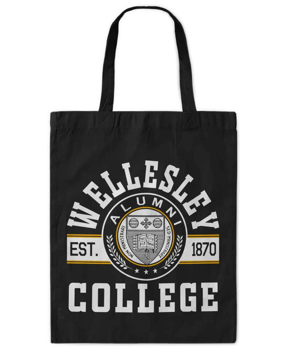 Wellesley College Lgo2 Tote Bag - Printed in the EU black onesize