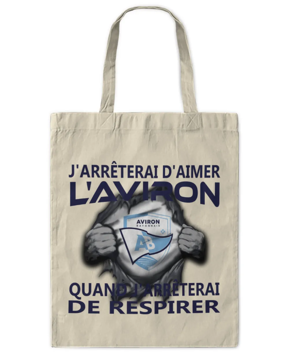 Aviron Bayonnais I will stop FRA Tote Bag - Printed in the EU natural onesize