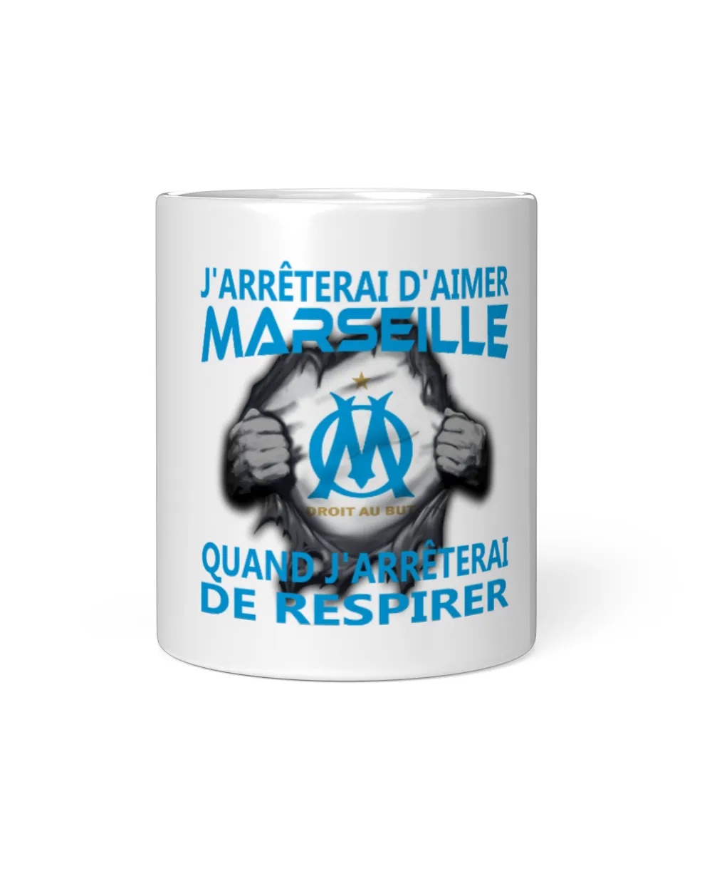 Olympique de Marseille I will only stop FRA White Mug white 11oz