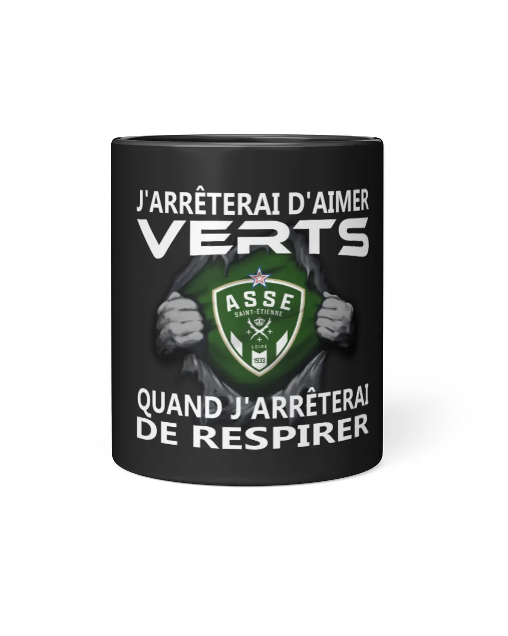 AS Saint Etienne I will only stop FRA Black Mug 11oz black 11oz