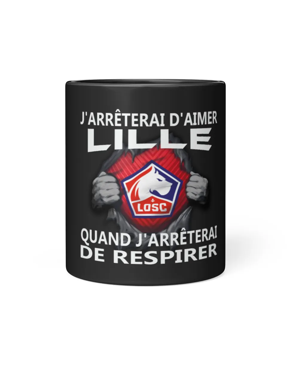 Lille OSC I will only stop FRA Black Mug 11oz black 11oz