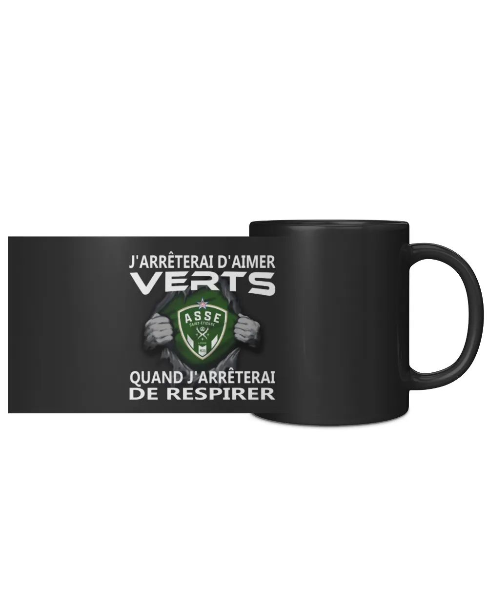 AS Saint Etienne I will only stop FRA Black Mug 11oz black 11oz