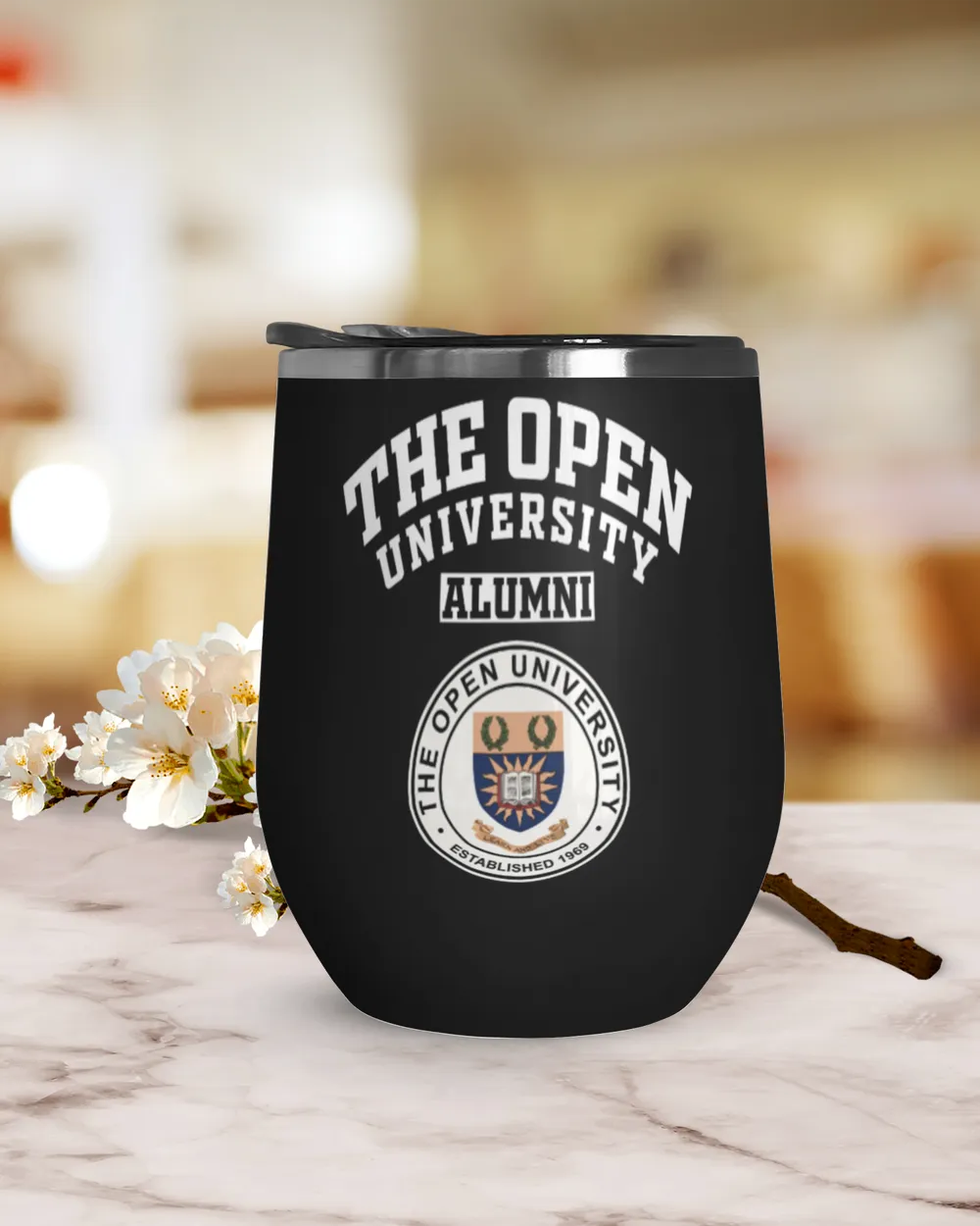 The Open Uni UK LGO Wine Tumbler (12 oz) black 12oz