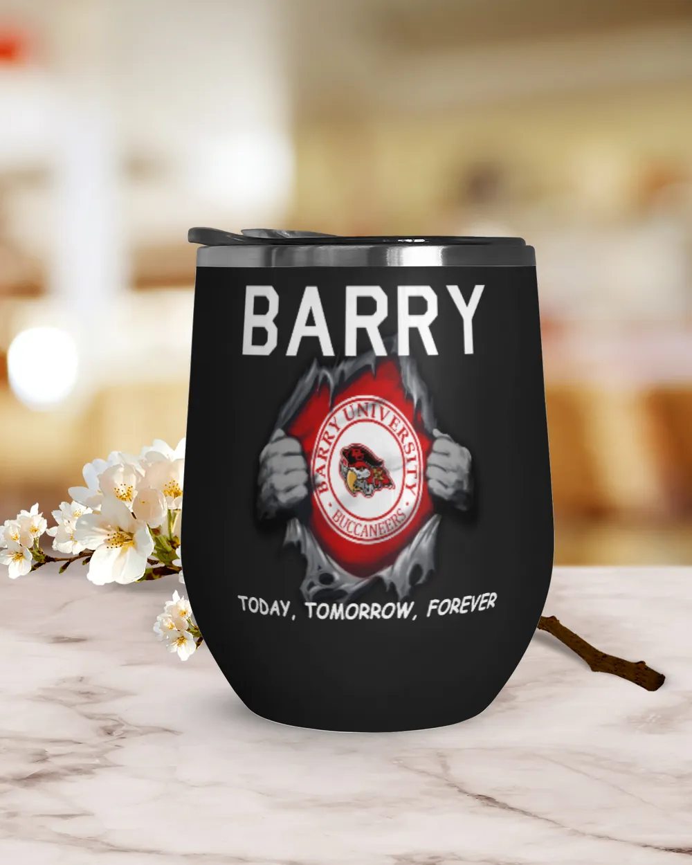 Barry University Today forever US Wine Tumbler (12 oz) black 12oz
