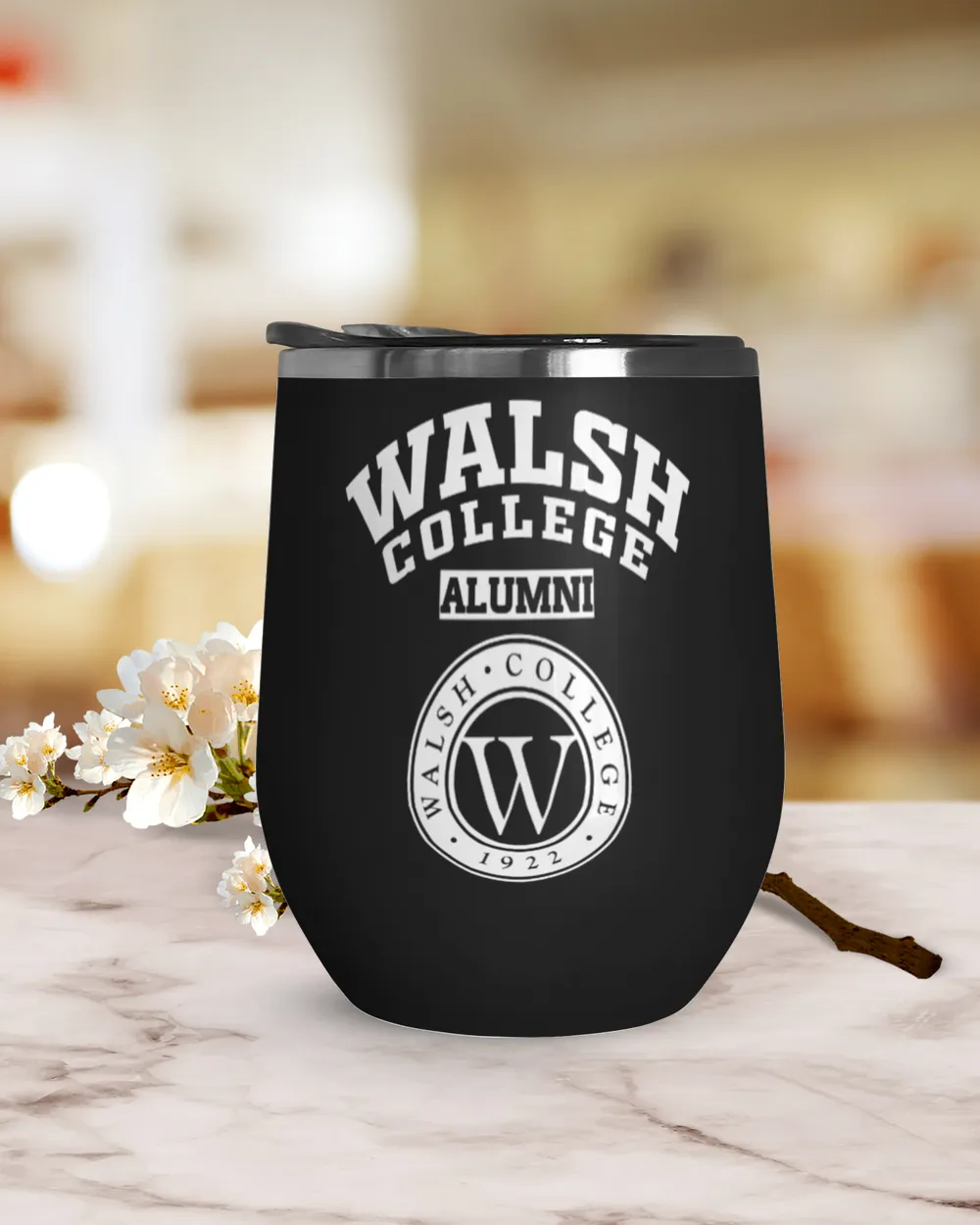Walsh CL LGO Wine Tumbler (12 oz) black 12oz