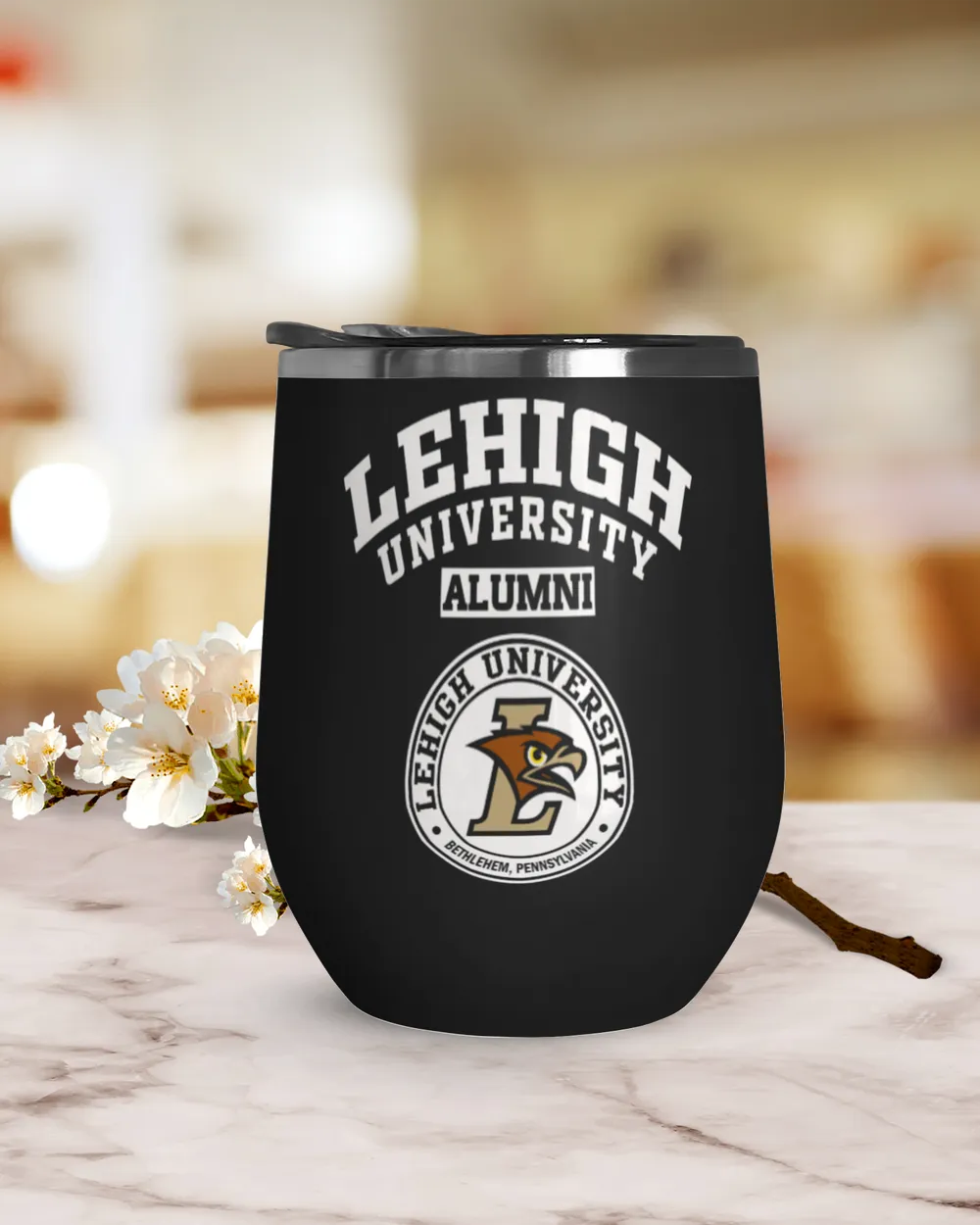Lehigh Uni PA LG Alumni Wine Tumbler (12 oz) black 12oz