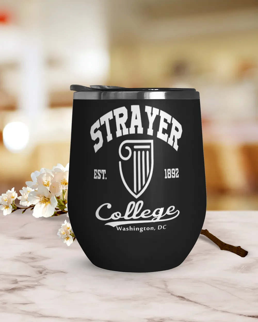 Strayer CL MottoT Wine Tumbler (12 oz) black 12oz