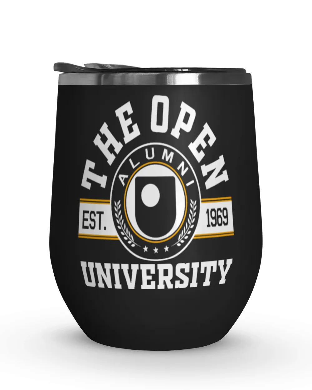 The Open University Lgo2 Wine Tumbler (12 oz) black 12oz
