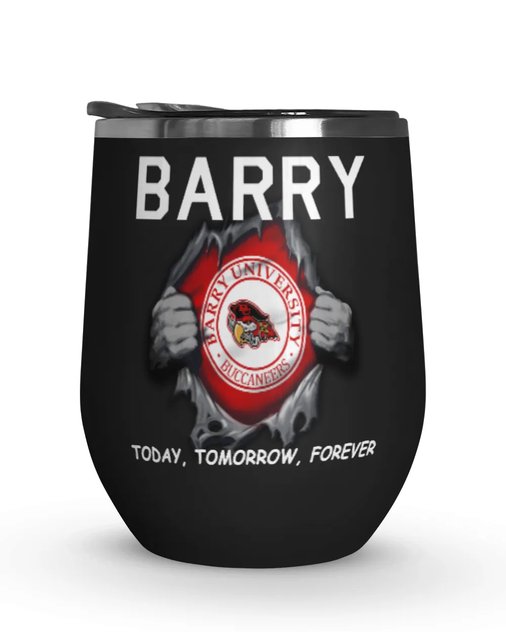 Barry University Today forever US Wine Tumbler (12 oz) black 12oz