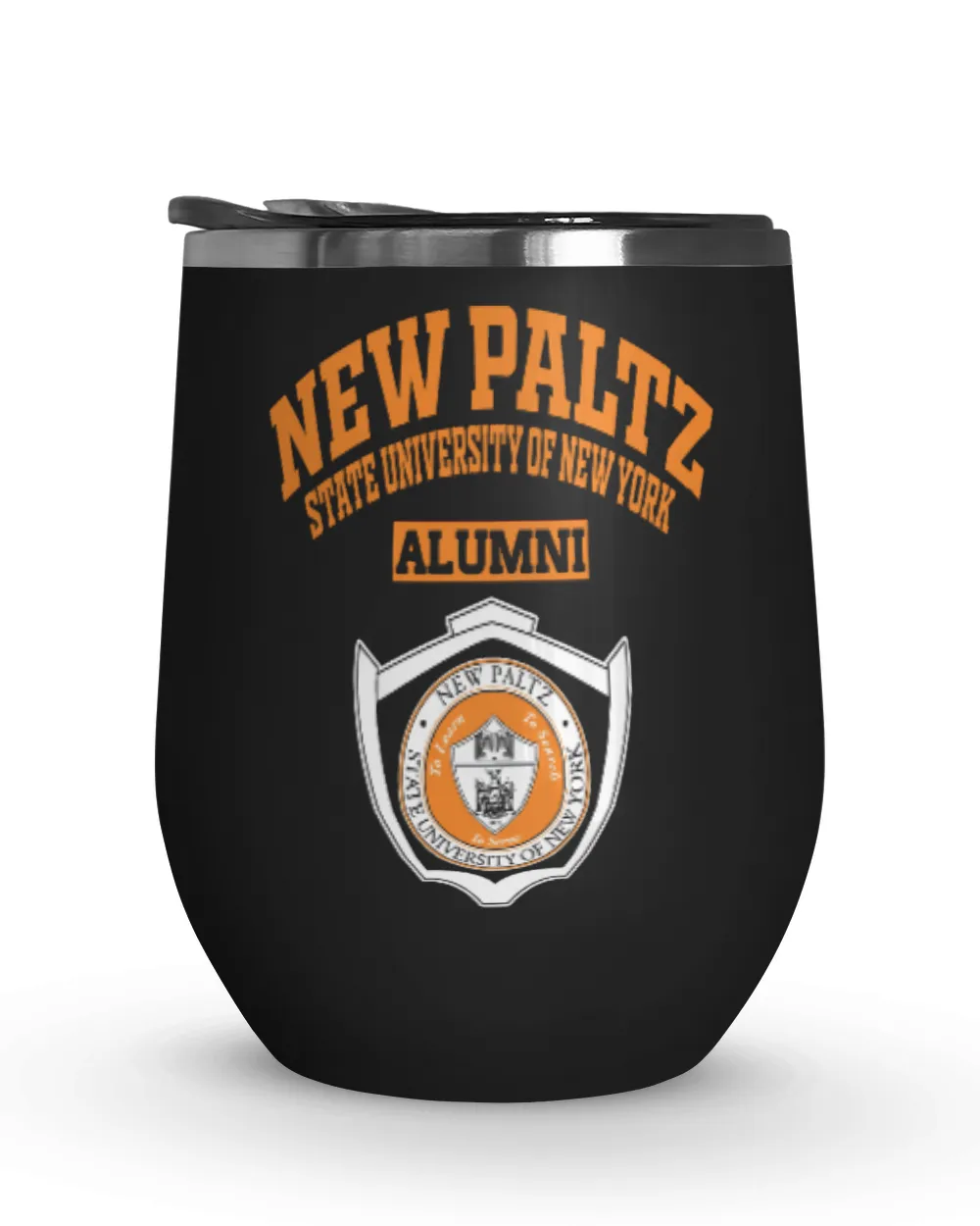 SUNY New Paltz LGO Wine Tumbler (12 oz) black 12oz