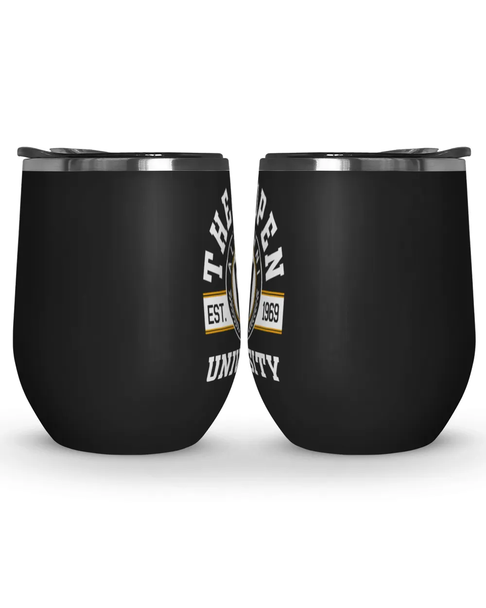 The Open University Lgo2 Wine Tumbler (12 oz) black 12oz
