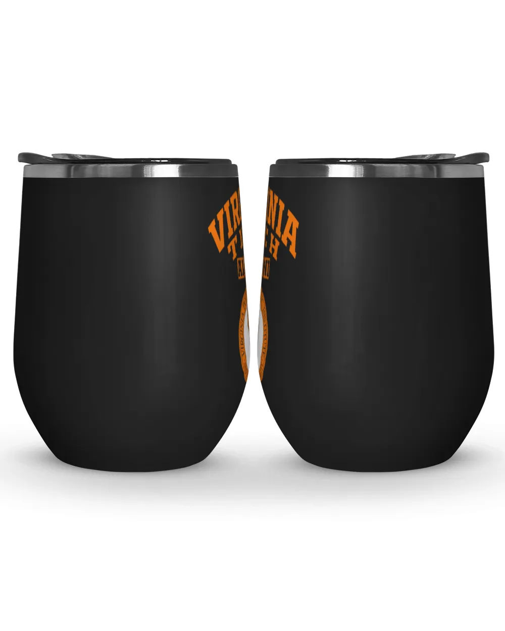 Virginia Tech 2 LGO Wine Tumbler (12 oz) black 12oz