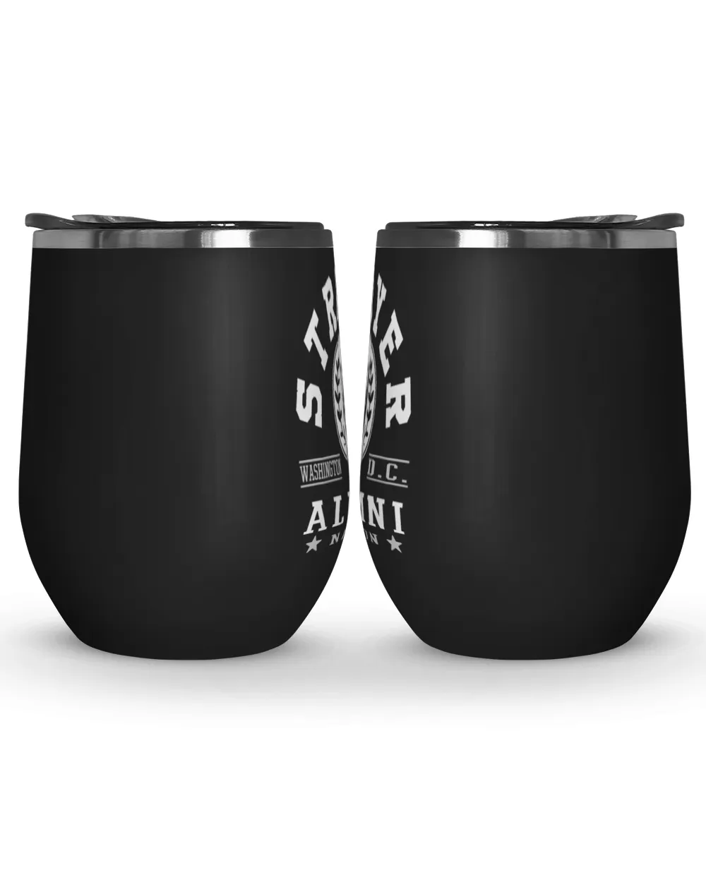 Strayer University Nation Wine Tumbler (12 oz) black 12oz