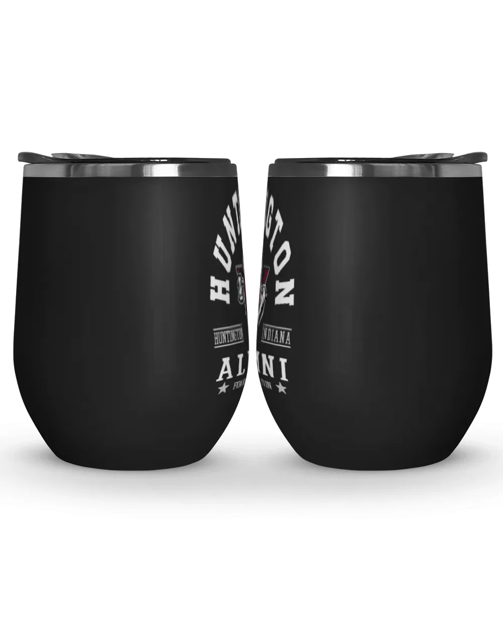 Huntington College Nation Wine Tumbler (12 oz) black 12oz