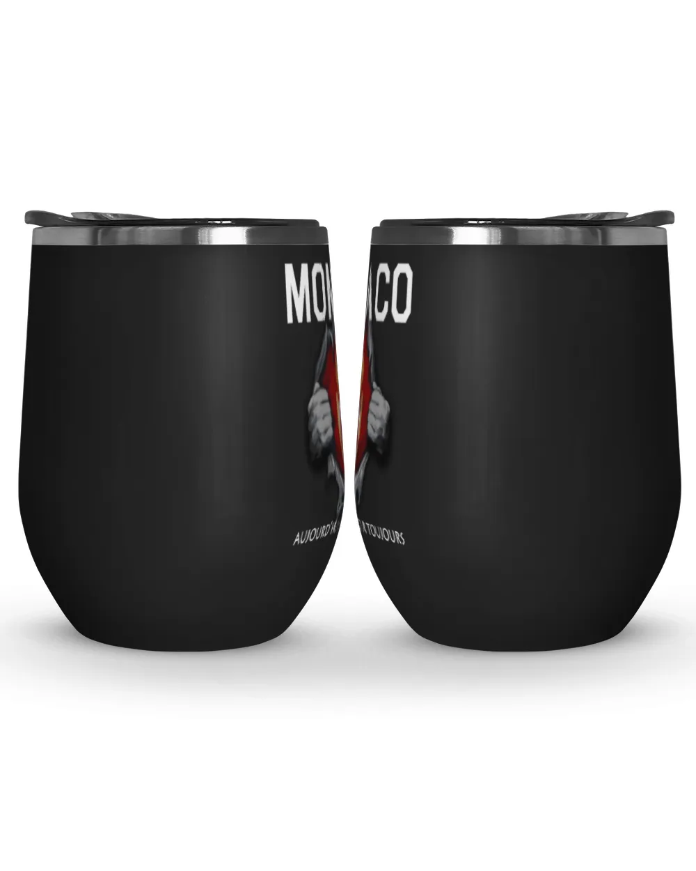 AS Monaco FC Today Forever FRA Wine Tumbler (12 oz) black 12oz