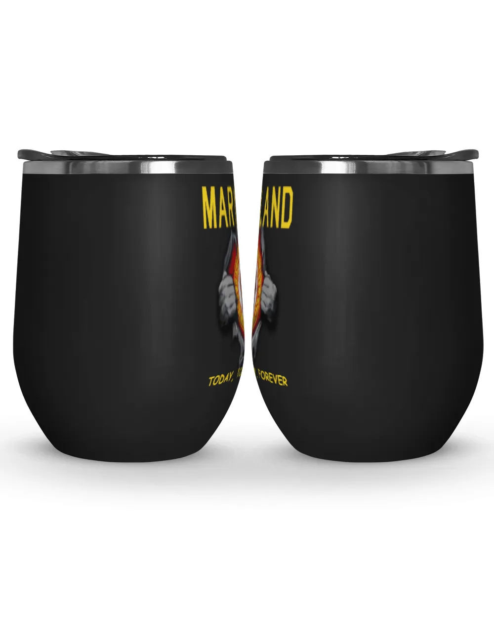 Maryland Terrapins Today forever US Wine Tumbler (12 oz) black 12oz