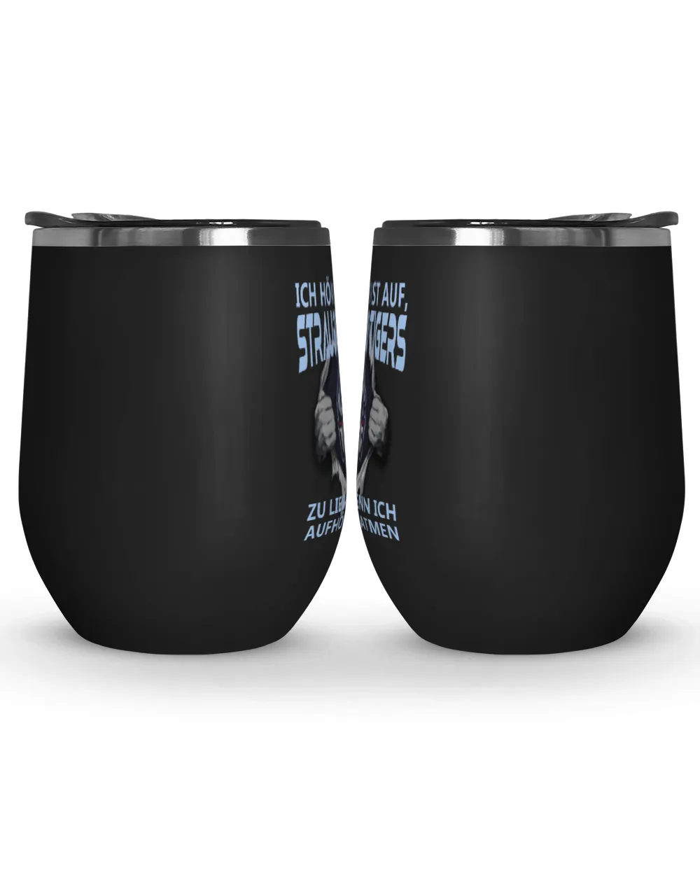 Straubing Tigers I will stop GER Wine Tumbler (12 oz) black 12oz
