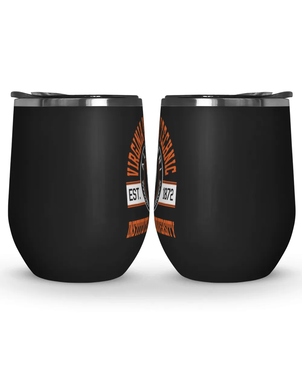 Virginia Polytechnic Institute and State University Lgo2 Wine Tumbler (12 oz) black 12oz