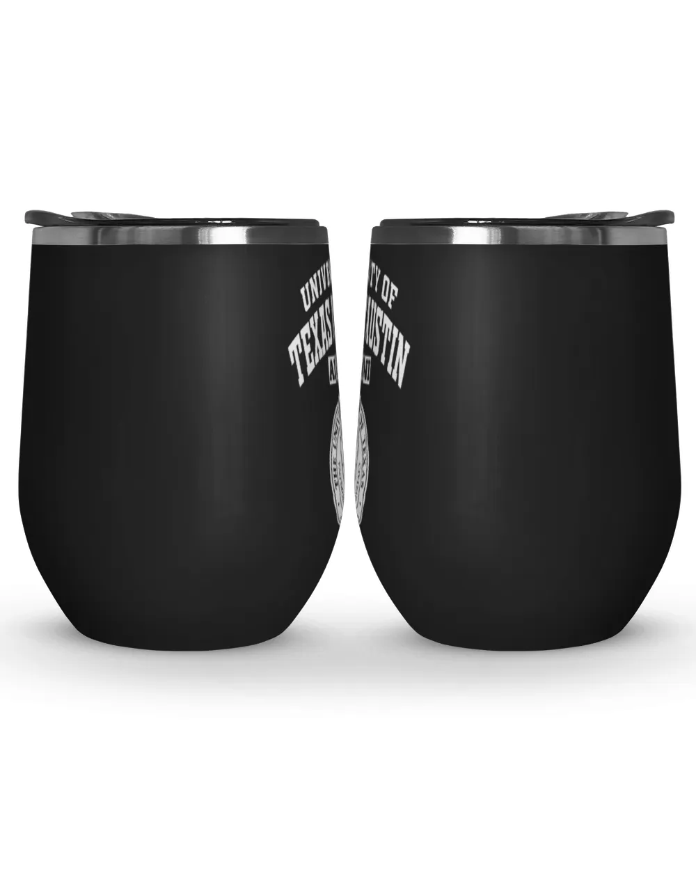 Uni of Texas at Austin_ LGO Wine Tumbler (12 oz) black 12oz