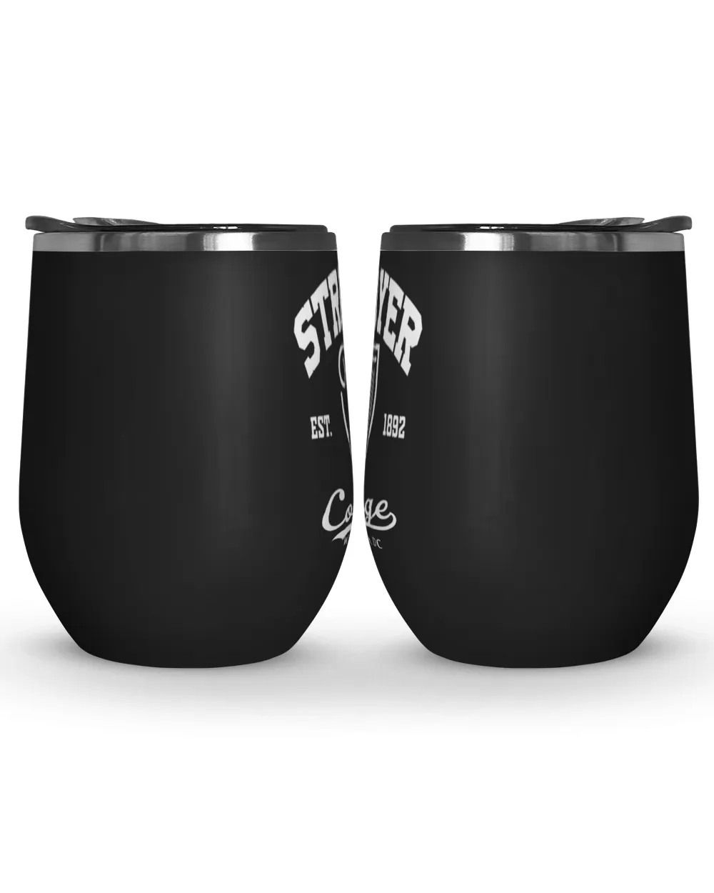 Strayer CL MottoT Wine Tumbler (12 oz) black 12oz