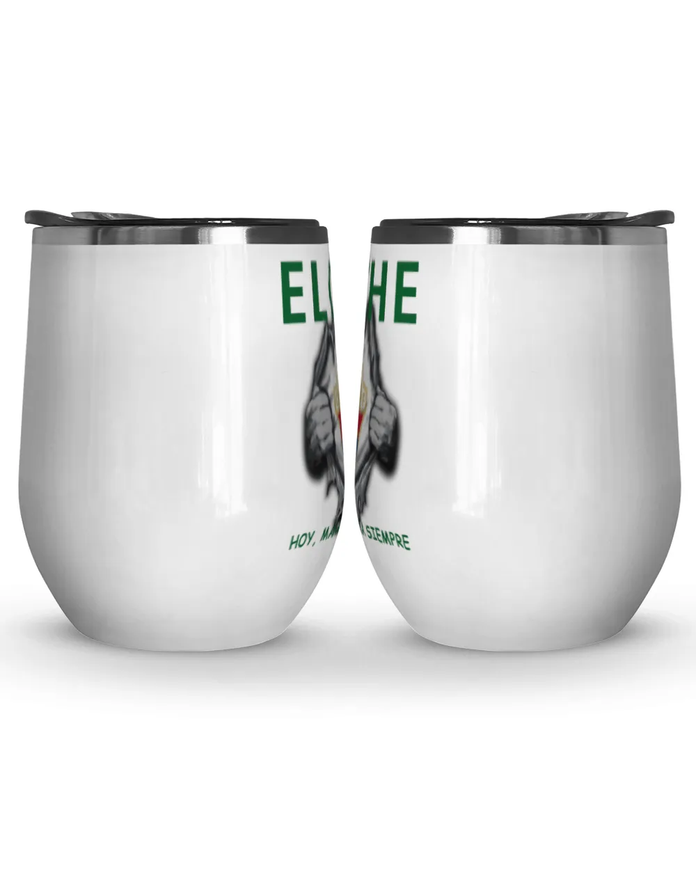 Elche CF today Forever SPA Wine Tumbler (12 oz) white 12oz