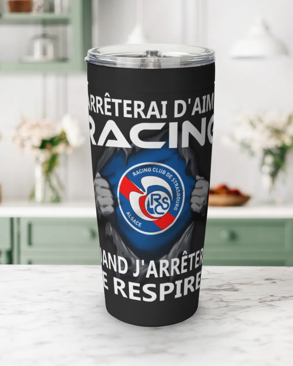 RC Strasbourg Alsace I will only stop FRA Viking Tumbler (20oz) black 20oz