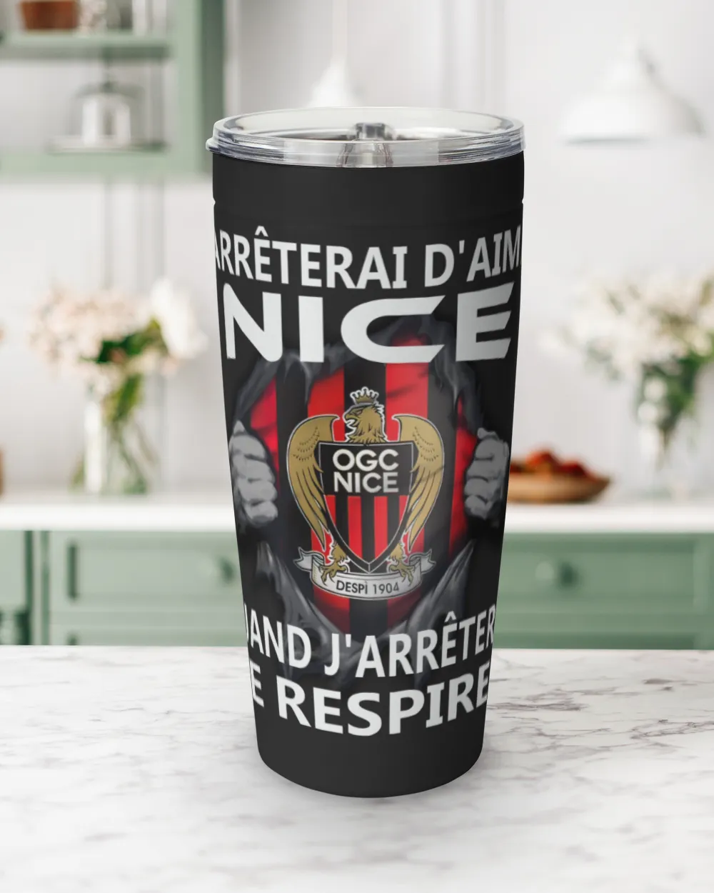 OGC Nice I will only stop FRA Viking Tumbler (20oz) black 20oz