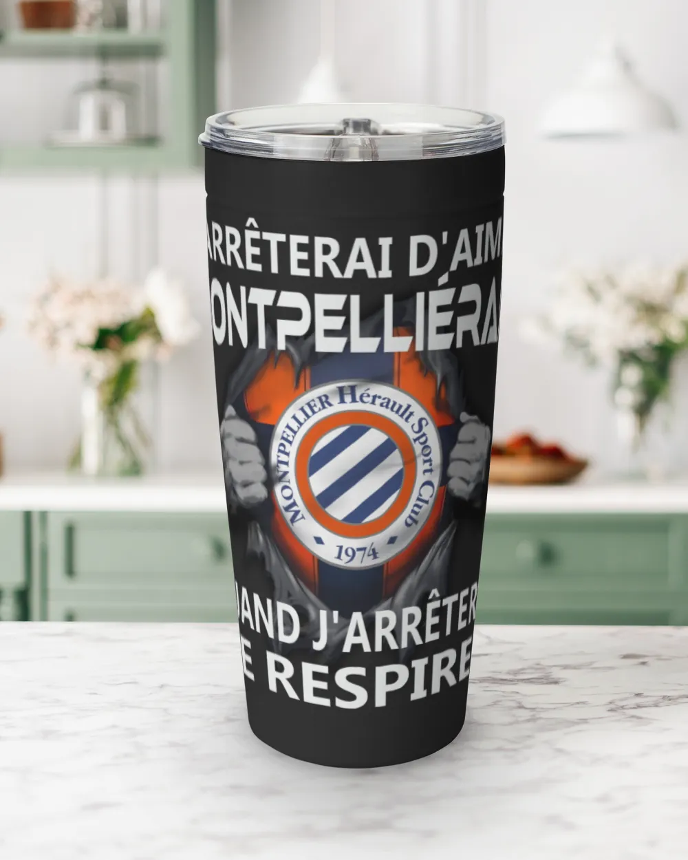 Montpellier HSC I will only stop FRA Viking Tumbler (20oz) black 20oz