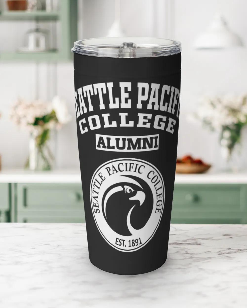 Seattle Pacific CL LGO Viking Tumbler (20oz) black 20oz