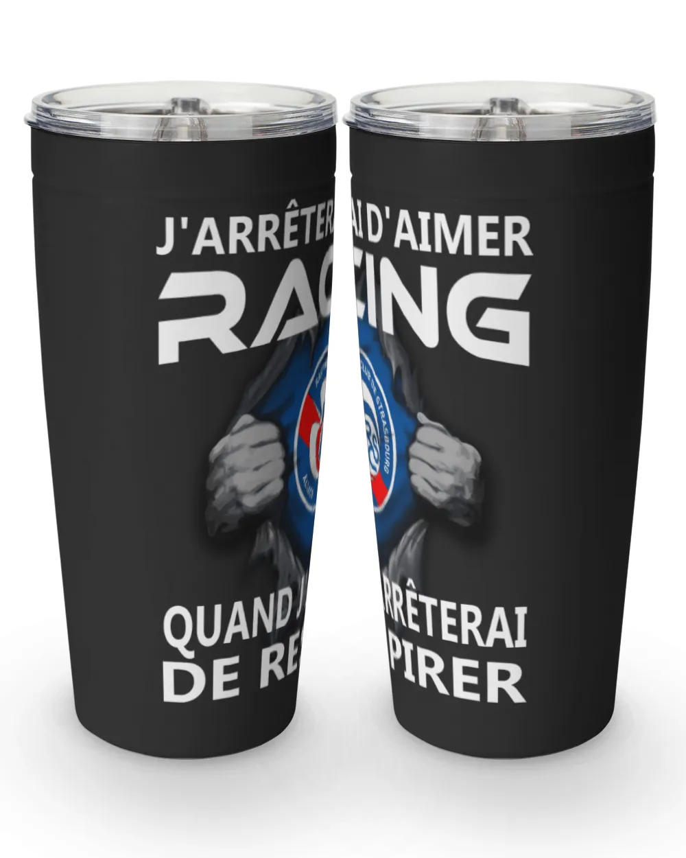 RC Strasbourg Alsace I will only stop FRA Viking Tumbler (20oz) black 20oz