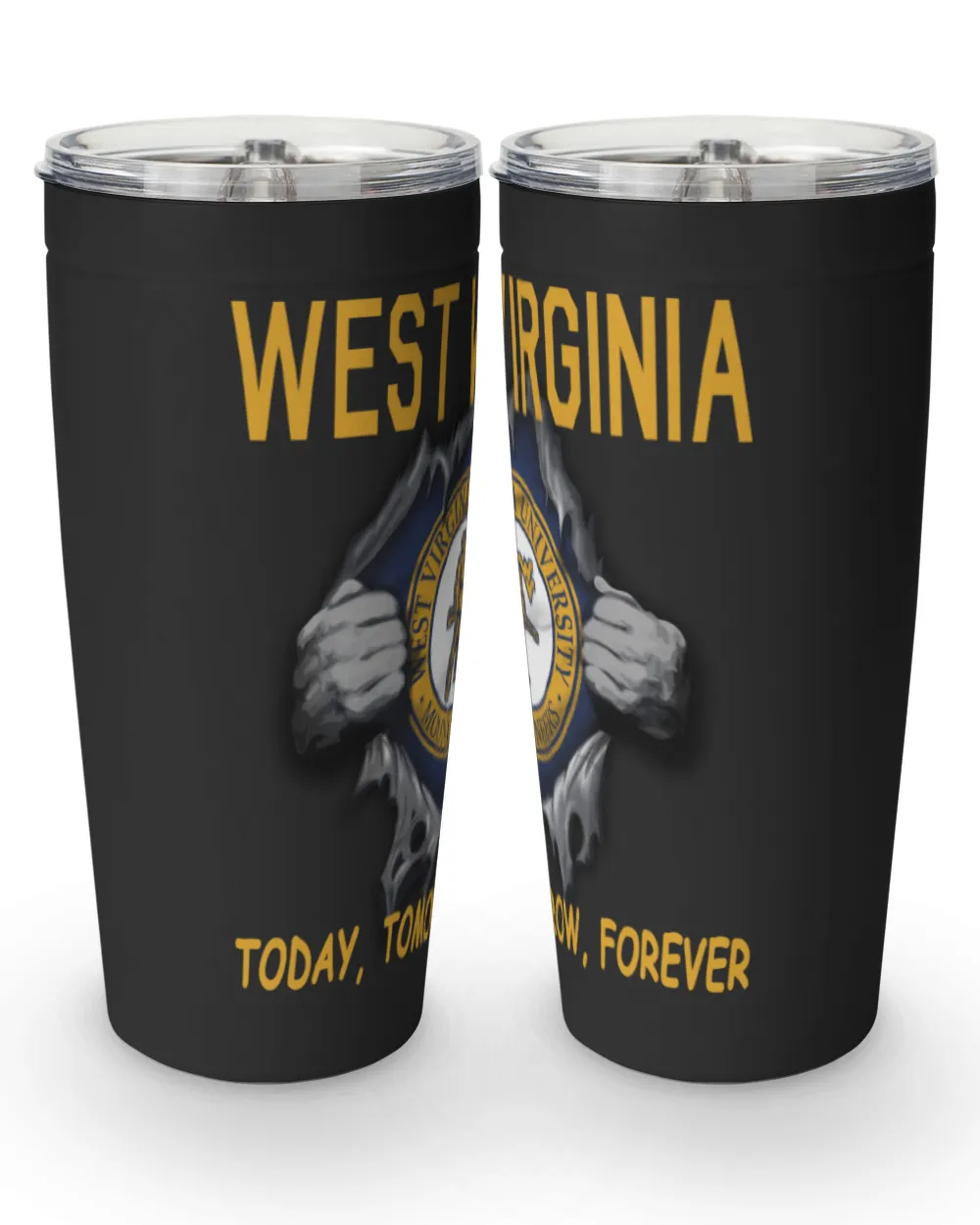 West Virginia Mountaineers Today forever US Viking Tumbler (20oz) black 20oz