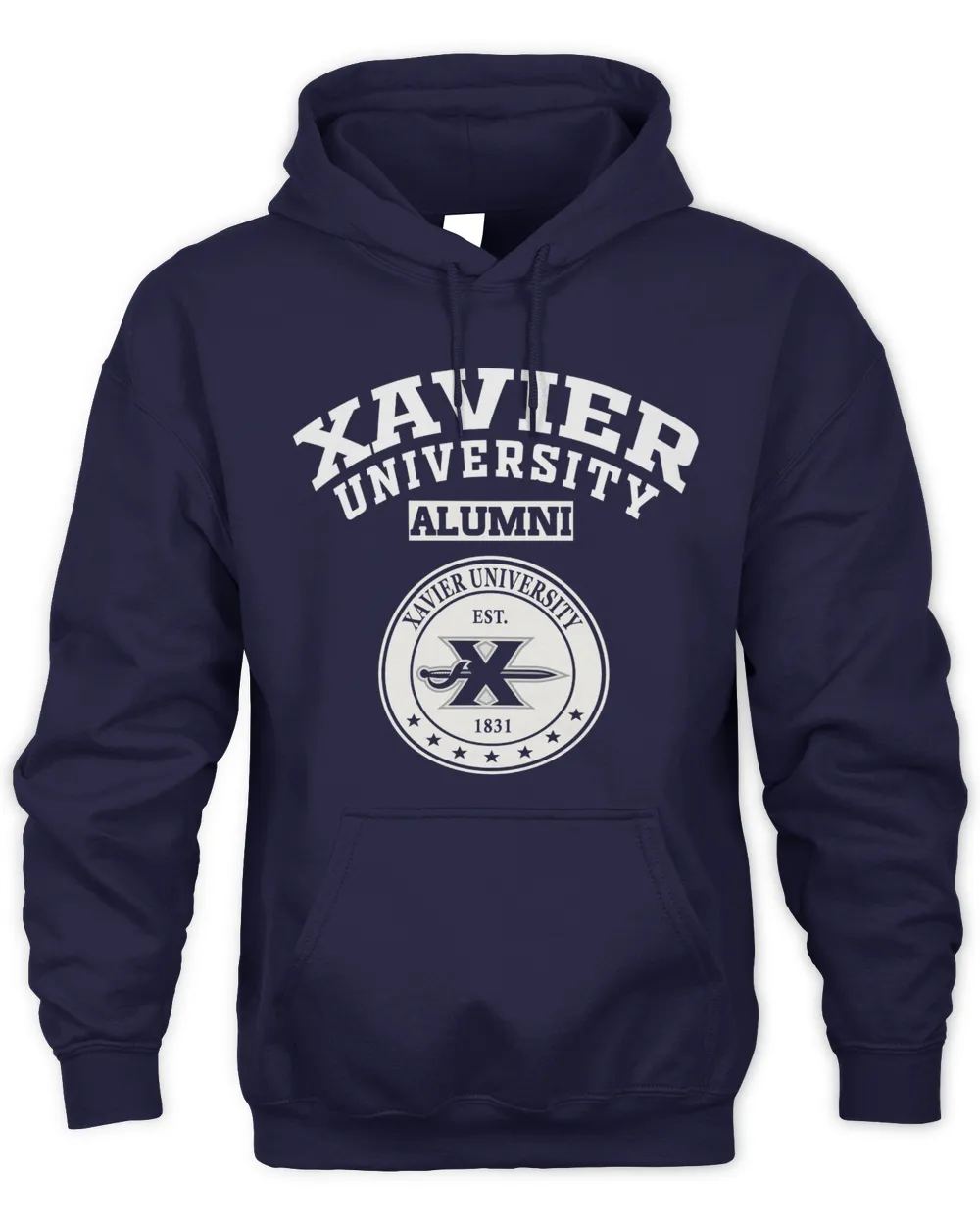Xavier UNI LGO Unisex Hoodie navy s