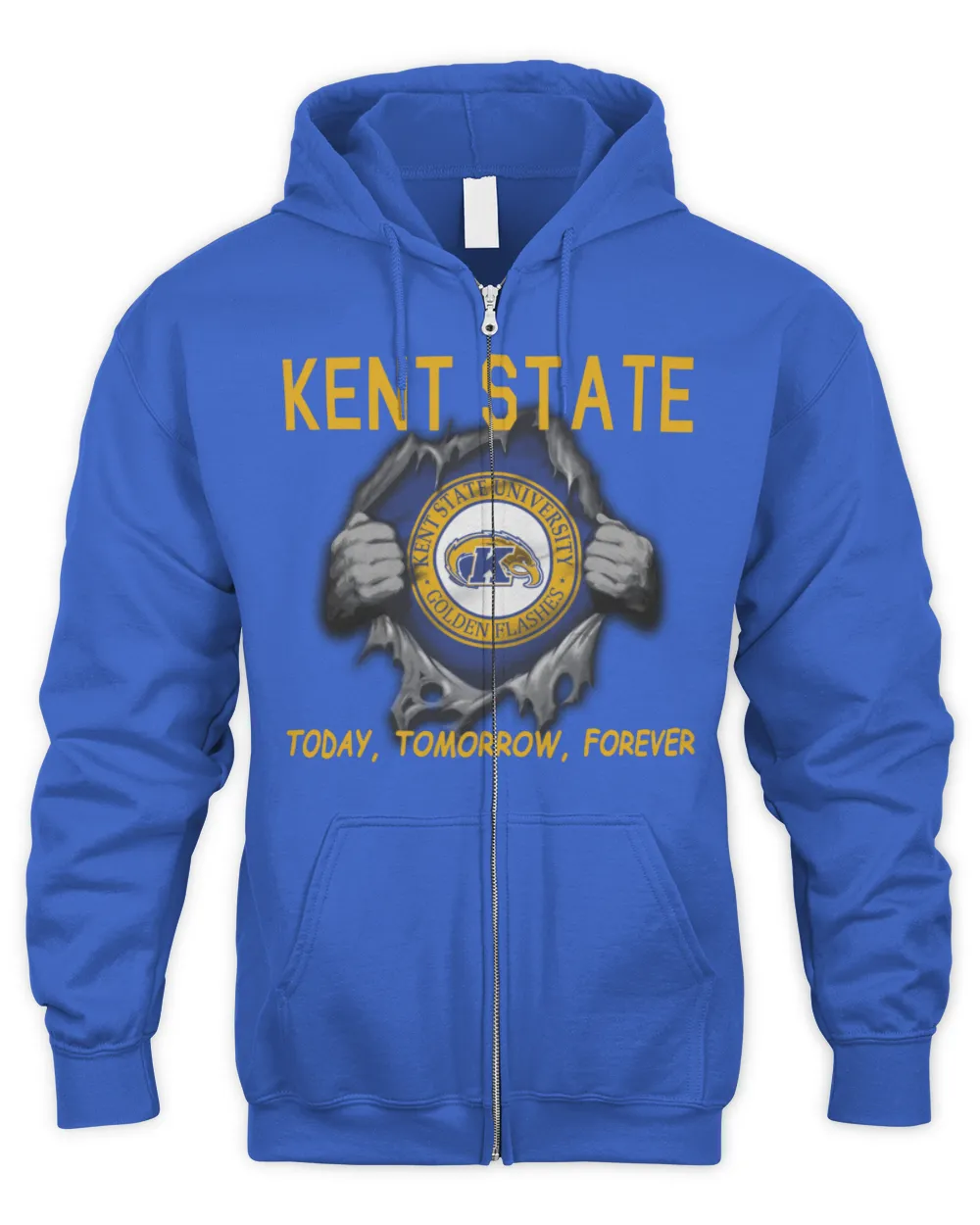Kent State University Today forever US Men's Zip Hoodie royal s