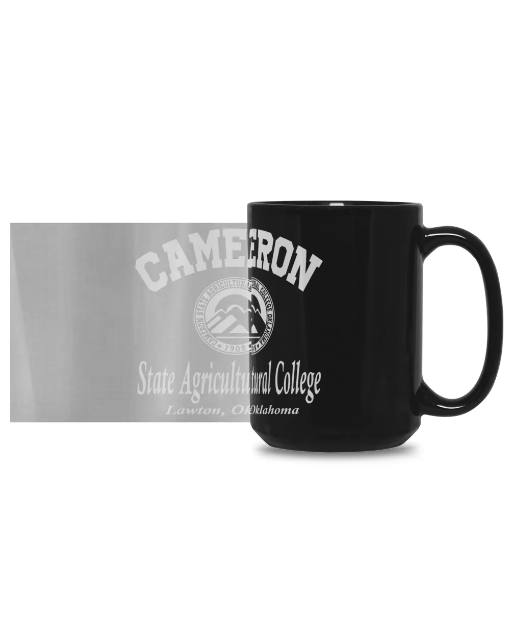 Cameron State Agricultural CL OK  Motto Black Mug 15oz black 15oz