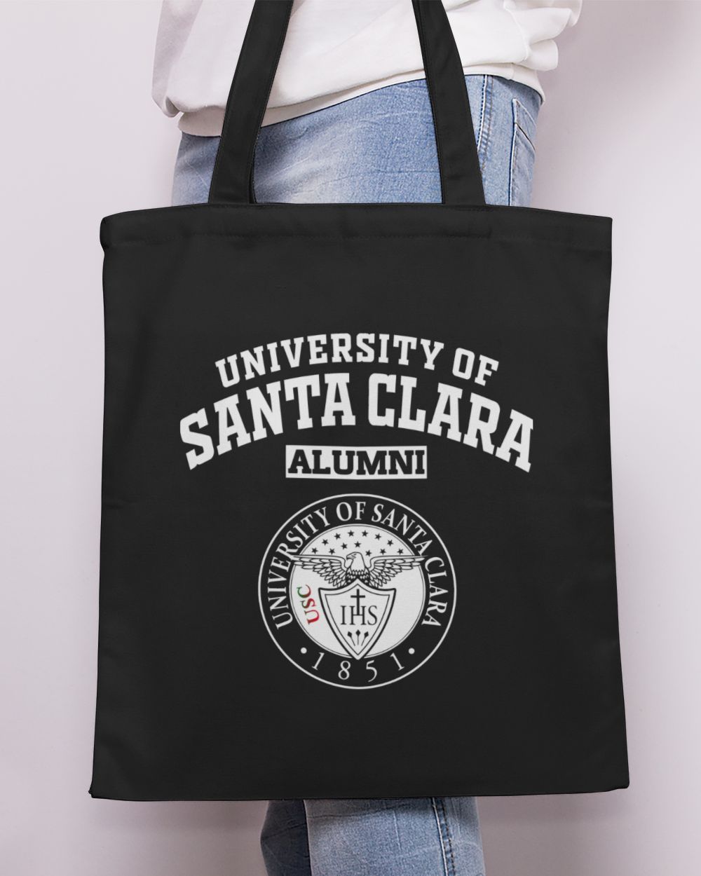 UNI Santa Clara LGO Tote Bag - Printed in the EU black onesize