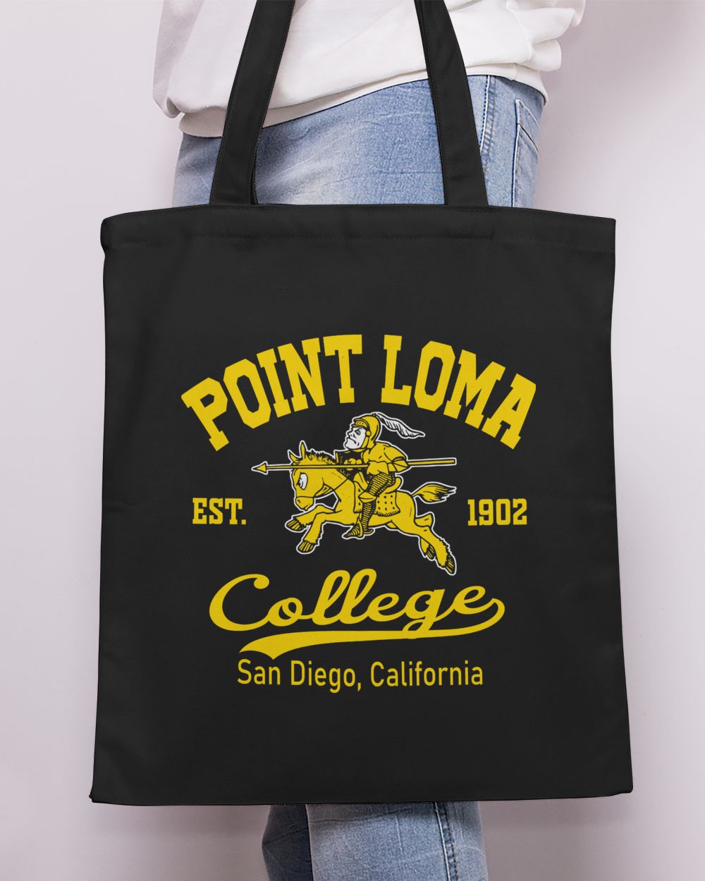 Point Loma CL CA Motto Tote Bag - Printed in the EU black onesize