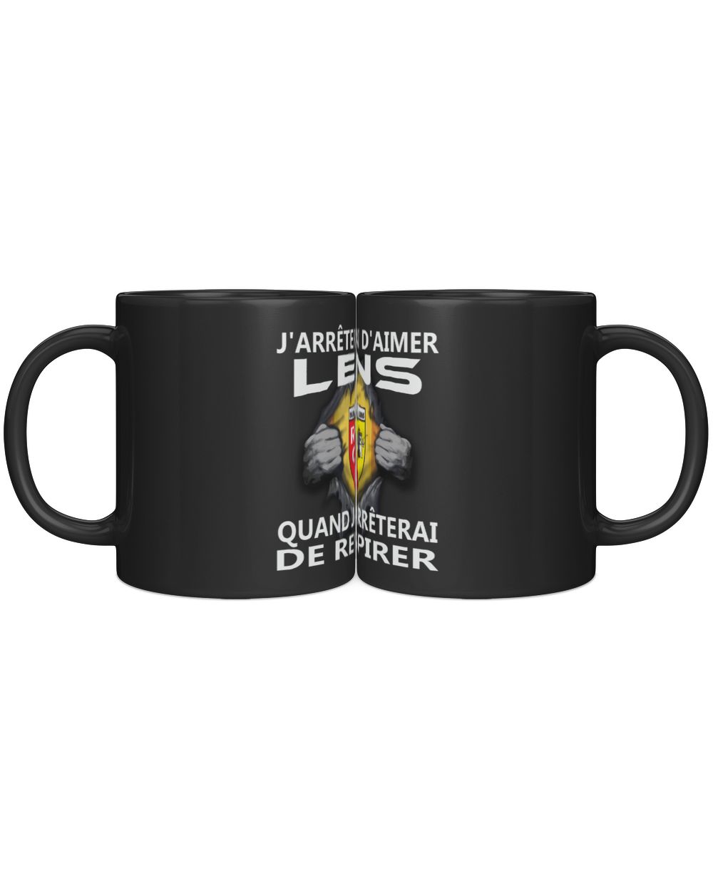 RC Lens I will only stop FRA Black Mug 11oz black 11oz
