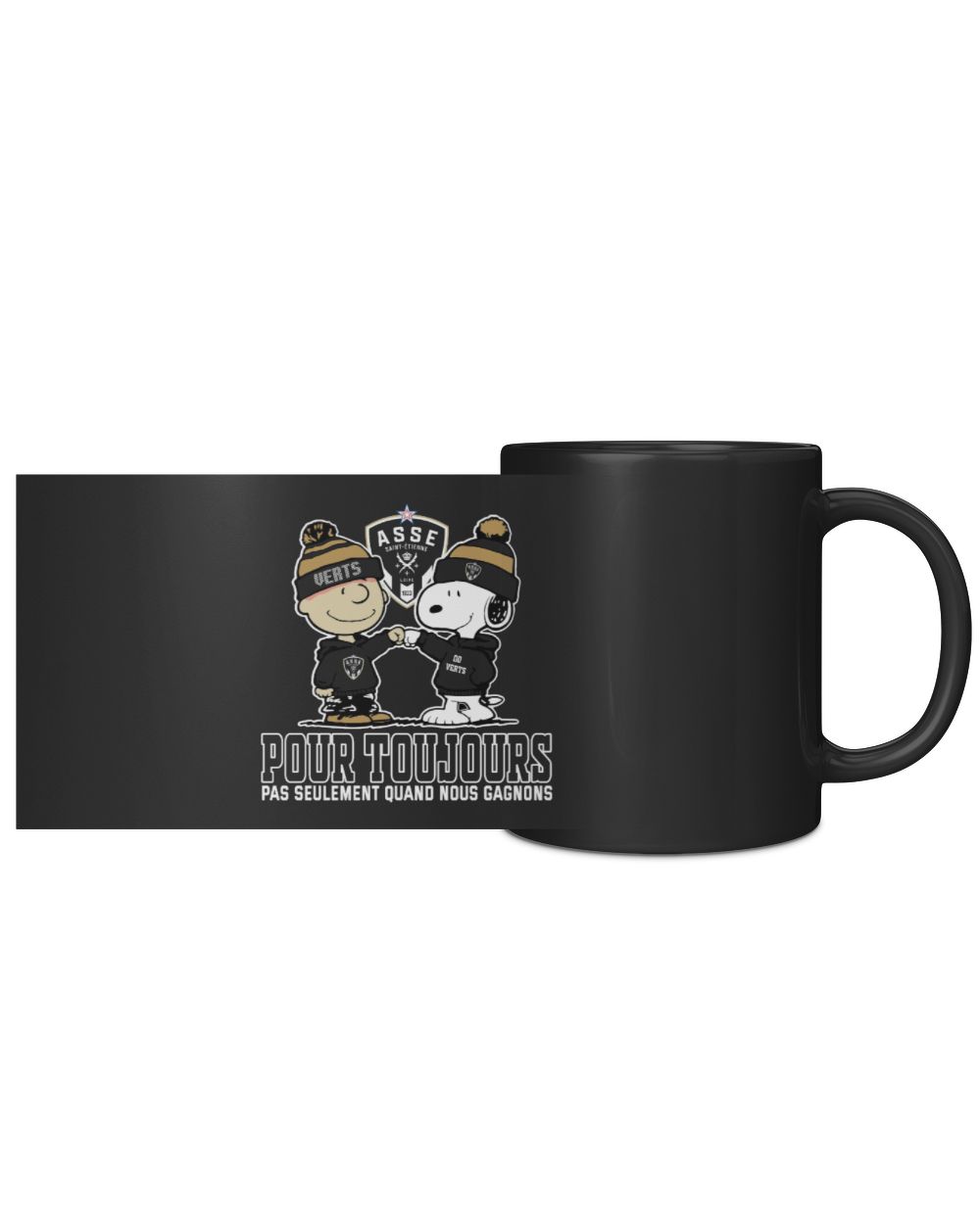 AS Saint Etienne not just we win FRA Black Mug 11oz black 11oz