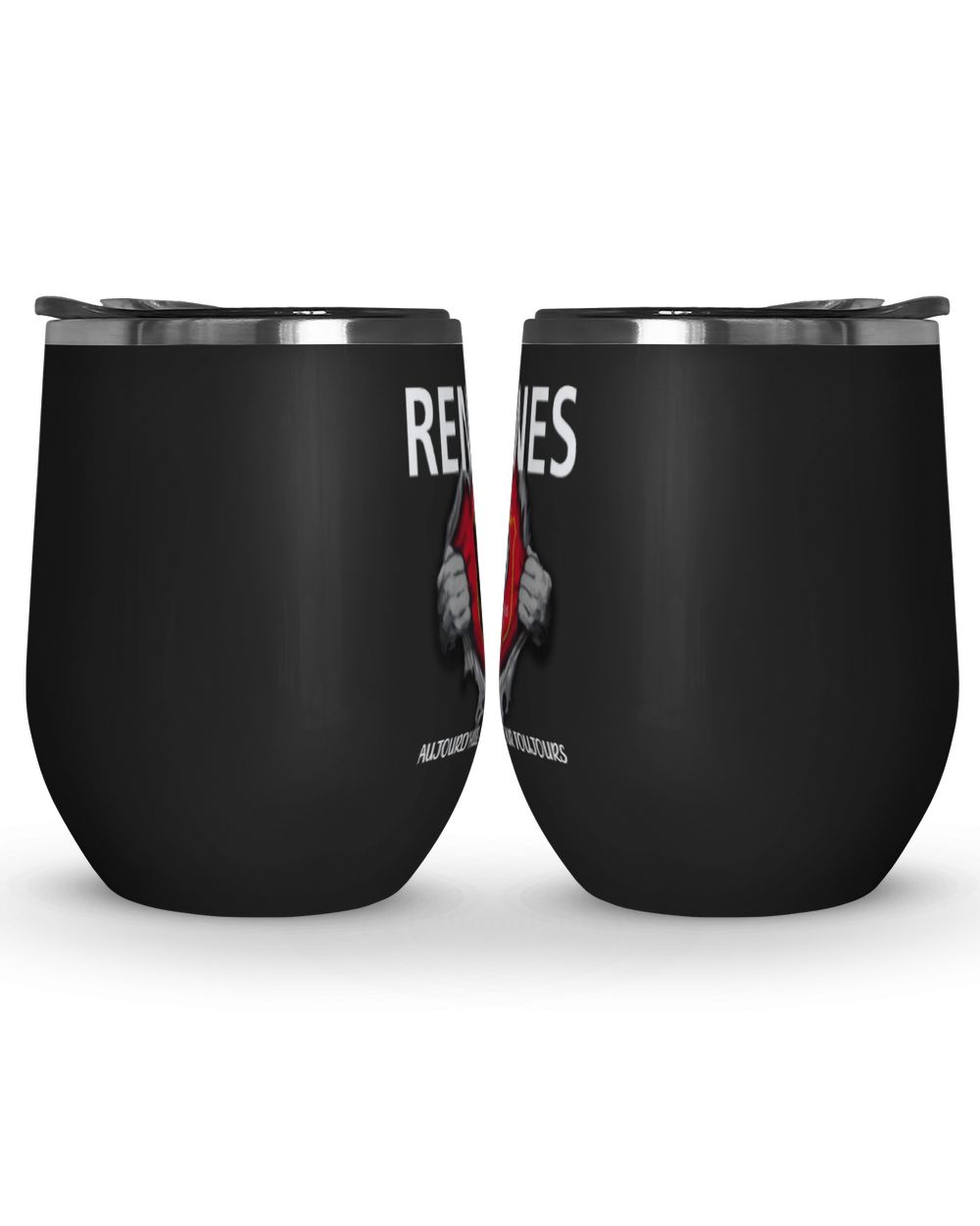 Stade Rennais FC Today Forever FRA Wine Tumbler (12 oz) black 12oz