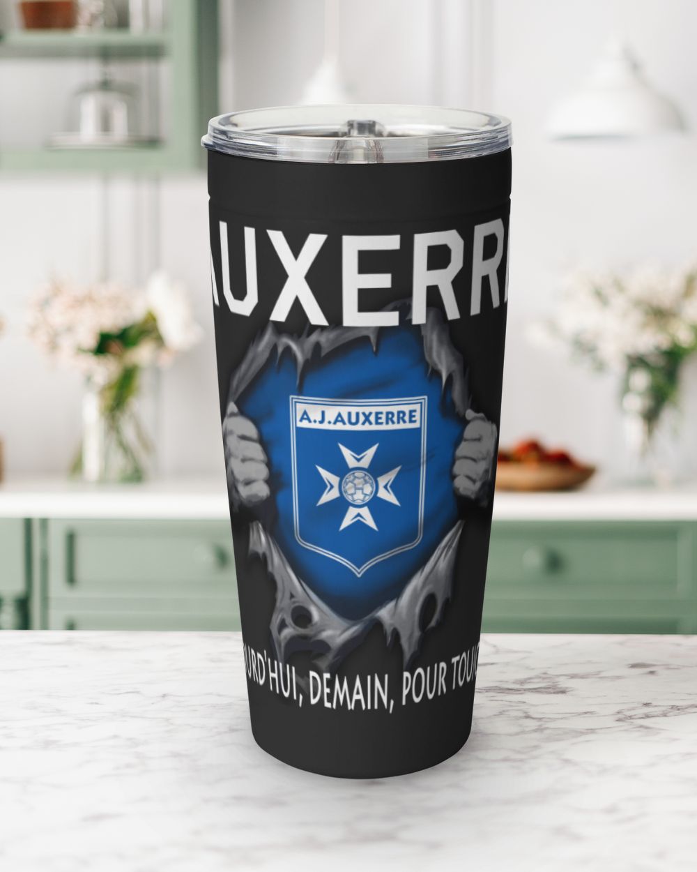 AJ Auxerre Today Forever FRA Viking Tumbler (20oz) black 20oz