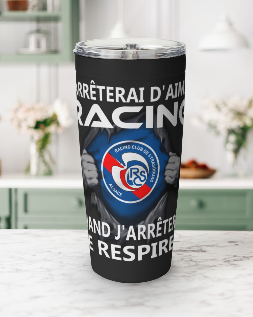 RC Strasbourg Alsace I will only stop FRA Viking Tumbler (20oz) black 20oz